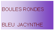 Zone de Texte:                                                                BOULES RONDES                                                               BLEU  JACYNTHE